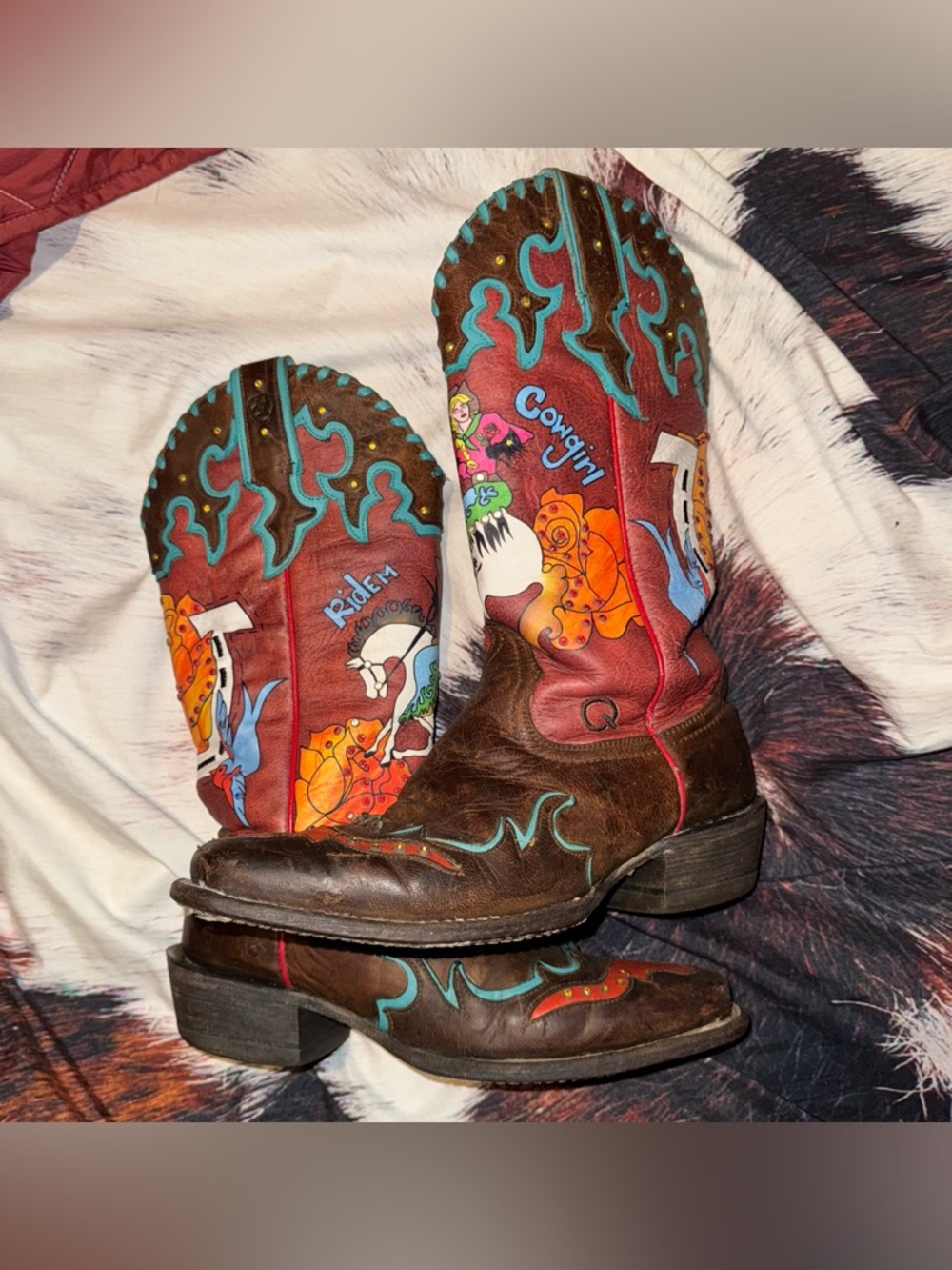 Ariat x Rodeo Quincy -Bronco Billy boots size 7